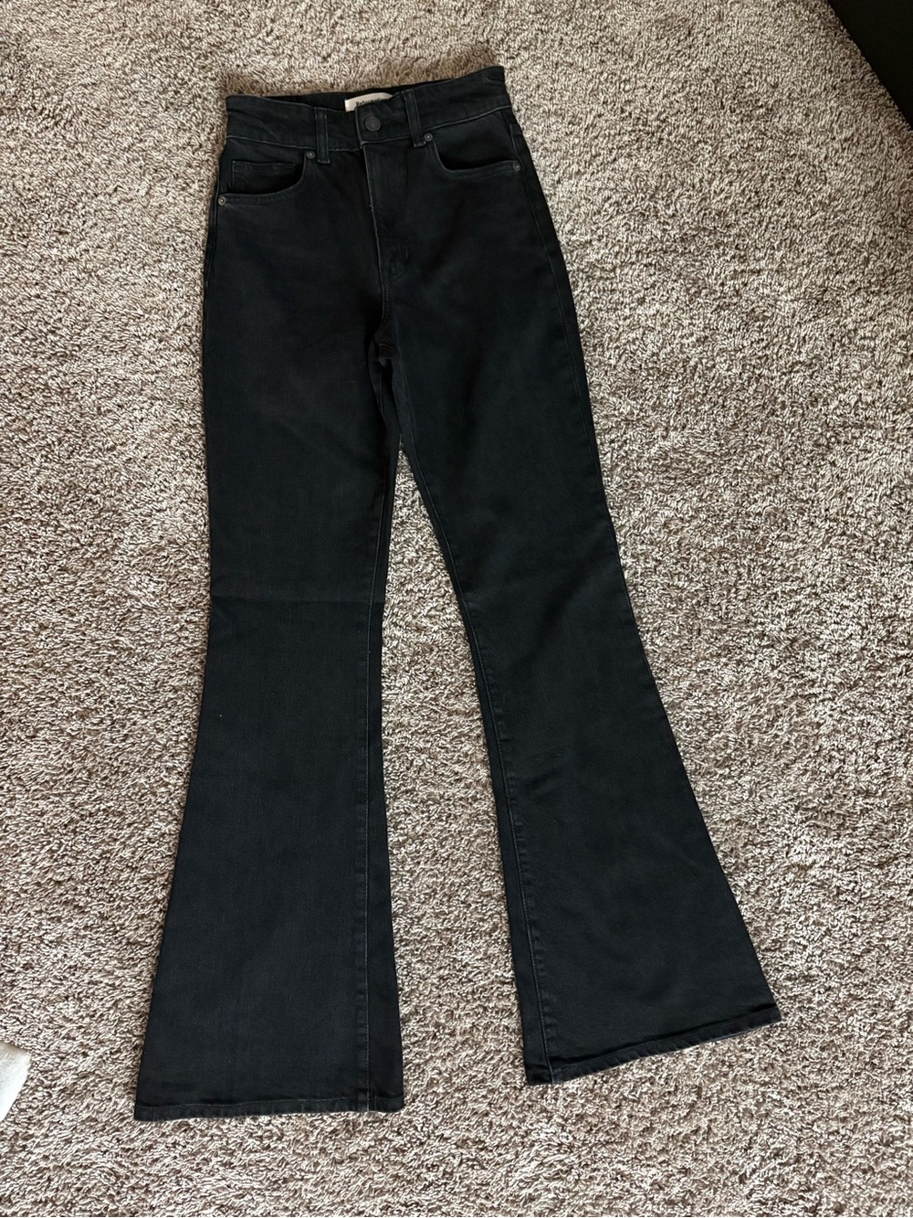 Reformation Jeans Black High Rise Margot Flare Denim Vana sz 25